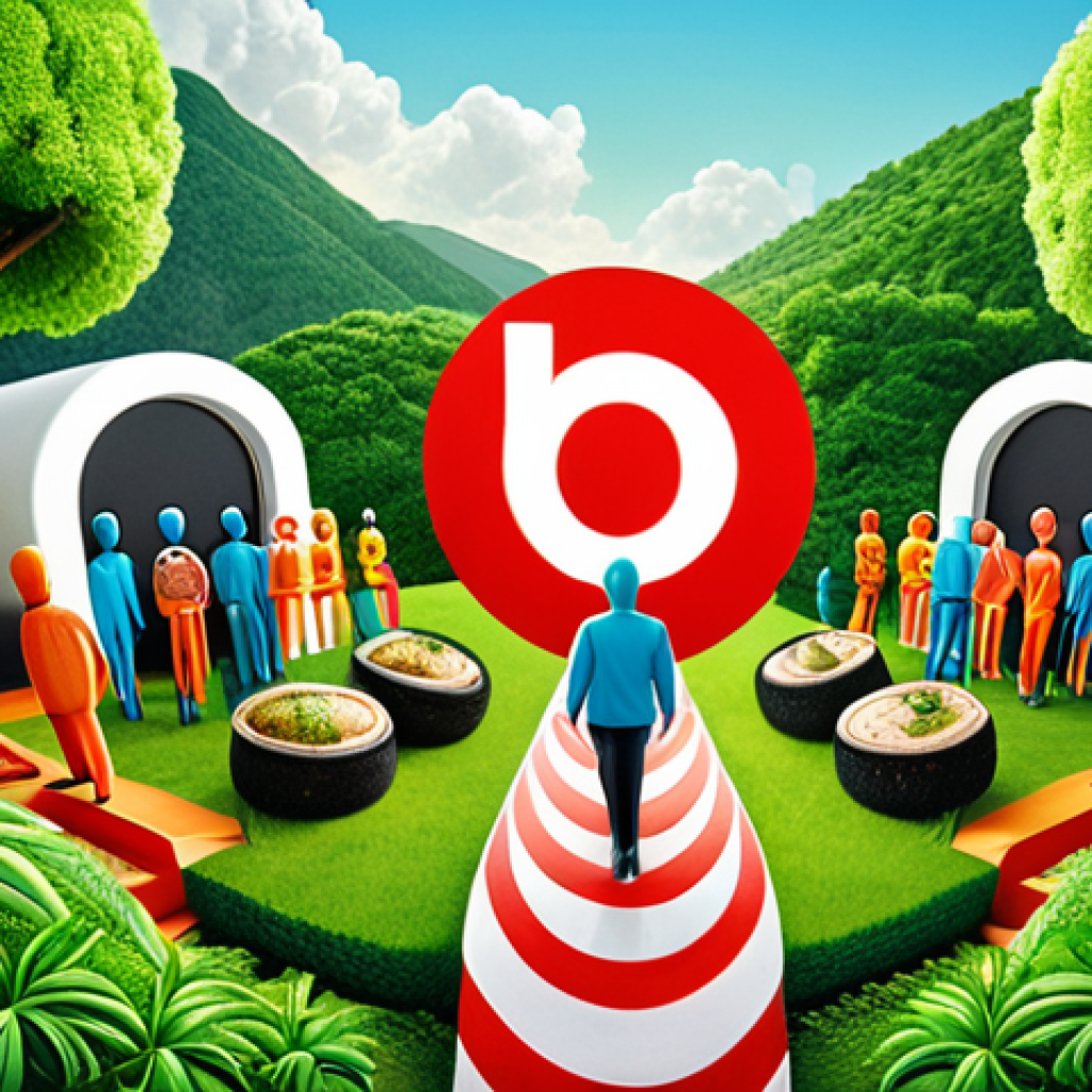 **

A vibrant illustration depicting a company balancing profits with positive impact on employees, the environment (lush greenery), and the local community (people of diverse backgrounds). The B-Corp logo is subtly integrated. Style: Modern, colorful, and optimistic, reminiscent of a socially conscious advertisement.

**